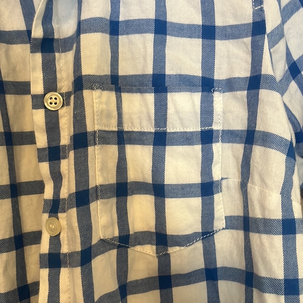 JCrew windowpane button down flannel 💙 - Picture 3 of 6